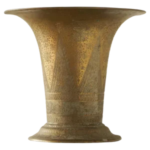 Antique Intricately Decorated Vase in Hand Chased Copper, 1940s