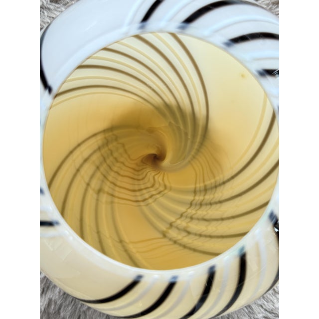 Mid-Century Swirl Murano Glass Table Lamp attributed to Zonca, Italy, 1970s For Sale - Image 13 of 18