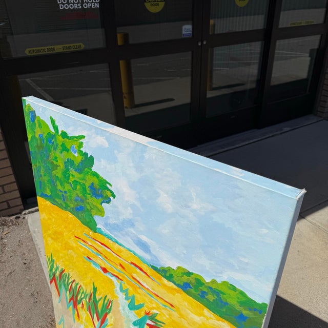 Coastal Marsh Wetland Landscape Painting For Sale - Image 4 of 12