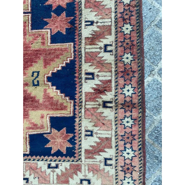 Blue Vintage Turkish Rug For Sale - Image 8 of 18