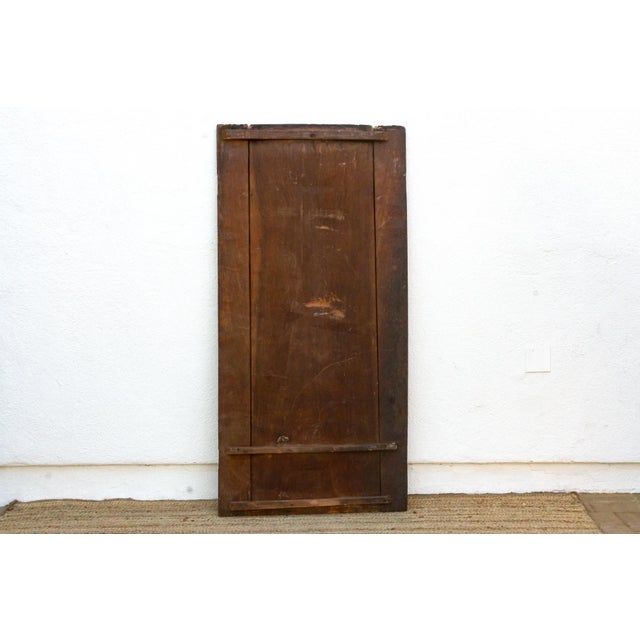 Wood Oxidized Gray Early 20th Century Carved Door For Sale - Image 7 of 8