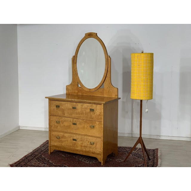 Metal Art Nouveau Chest of Drawers with Mirror For Sale - Image 7 of 7