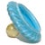 Mid 20th Century Vintage Murano Barbini Blue Control Bubbles Gold Flecks Italian Art Glass Cookie Jar Container For Sale - Image 5 of 7