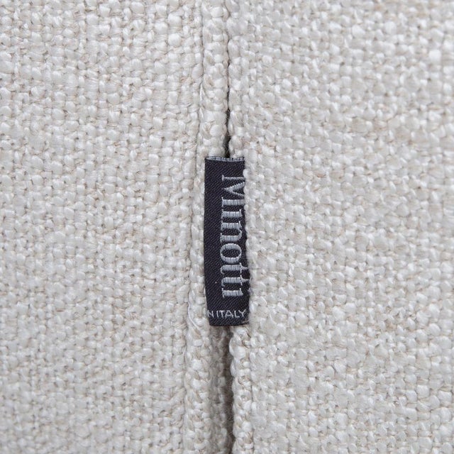 Cream Cream Beige Fabric Williams Three-Seater Sofa from Minotti For Sale - Image 8 of 12