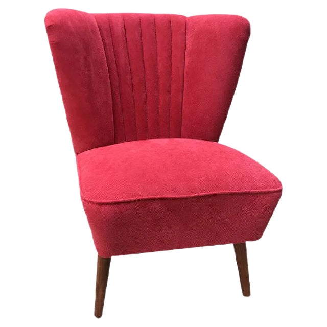 Red Cocktail Chair, 1950s For Sale
