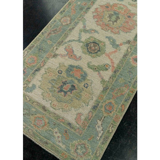 Blue Turkish Oushak Rug 2'3" x 5'9" #20220 For Sale - Image 8 of 8