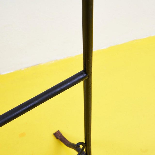 Metal Vintage Wrought Iron Towel Holder, 1940s For Sale - Image 7 of 11