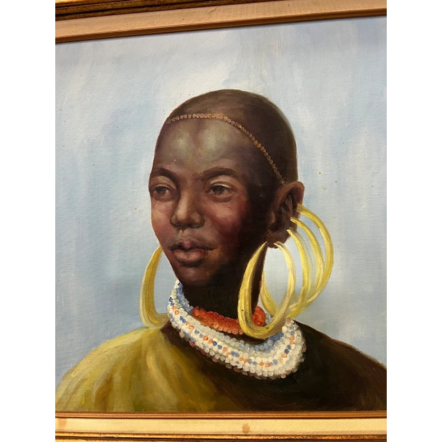 Tribal Vintage Portrait of Tribal Woman For Sale - Image 3 of 11