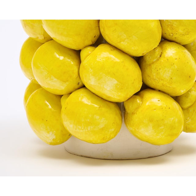 Italian Mid-Century Period Ceramic Lemon Vases For Sale - Image 9 of 9