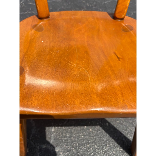 1950s Set of 4 Cushman Colonial Creations Solid Maple Dining Chairs For Sale - Image 11 of 12