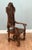 Jacobean Revival Hall Throne Armchairs in Carved Oak, 1890s, Set of 2 For Sale - Image 4 of 9