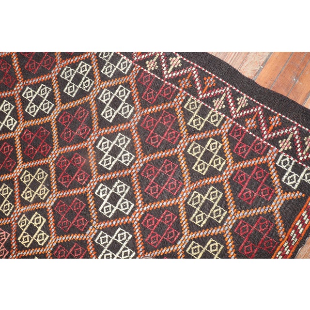 Mid 20th Century Mid 20th Century Jijim Turkish Kilim - 5'4" x 10'2" For Sale - Image 5 of 5