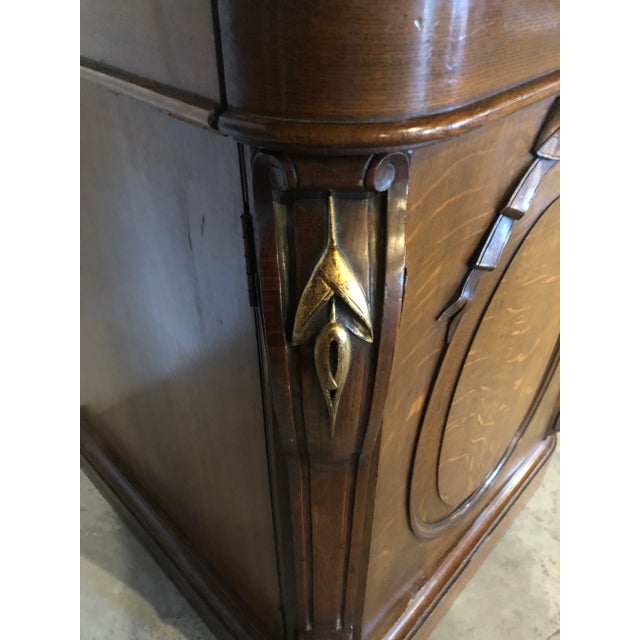 Mid 19th Century Final Reduction Antique Lamb of Manchester Monumental Oak Sideboard With Mirror For Sale - Image 5 of 13