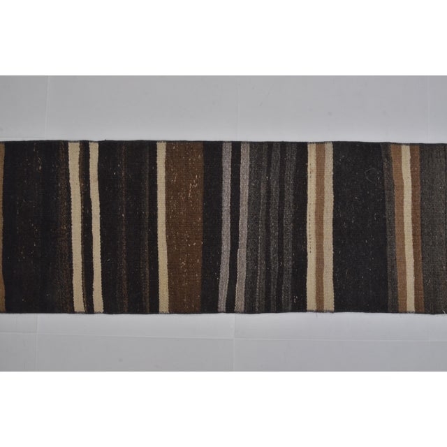 1960s Decorative Anatolian Kurdish Stripe Kilim Rug For Sale - Image 10 of 10