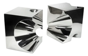 Get Lost! C4 and C5 Side Tables in Stainless Steel by Barberini & Gunnell, Set of 2