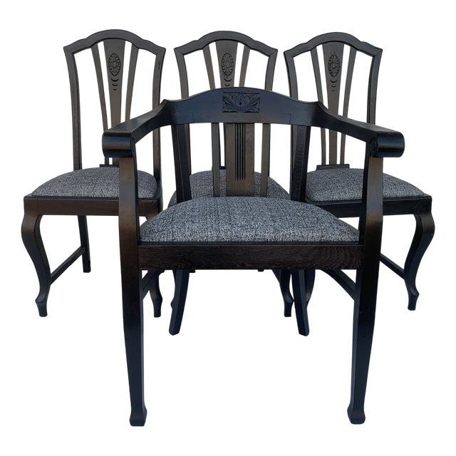 Art Nouveau Chairs, 1930s, Set of 4 For Sale