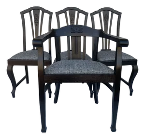 Art Nouveau Chairs, 1930s, Set of 4