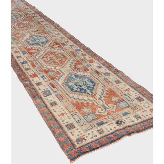 Vintage Heriz Runner 3' X 14'7 For Sale - Image 15 of 16