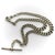 Art Deco 1920s Art Deco Sterling Silver Graduated Curb Link Watch Chain For Sale - Image 3 of 9