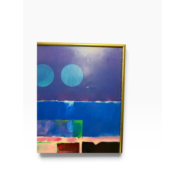 Monumental Alvaro Herrán Chávez Abstract Oil Painting "Plenilunio", Bogota 1973 For Sale - Image 9 of 10