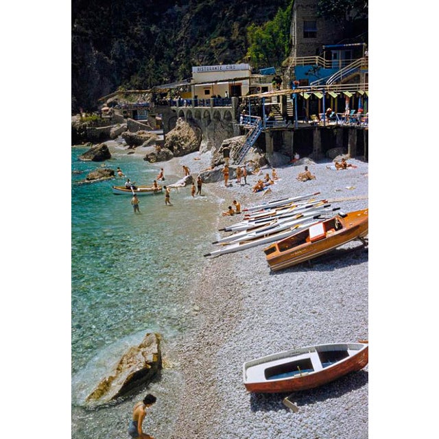 A Beach In Capri by Toni Frissell Boats on a beach in Capri, Italy, 1959. (Photo by Toni Frissell) 16x12" inches / 40x30cm...