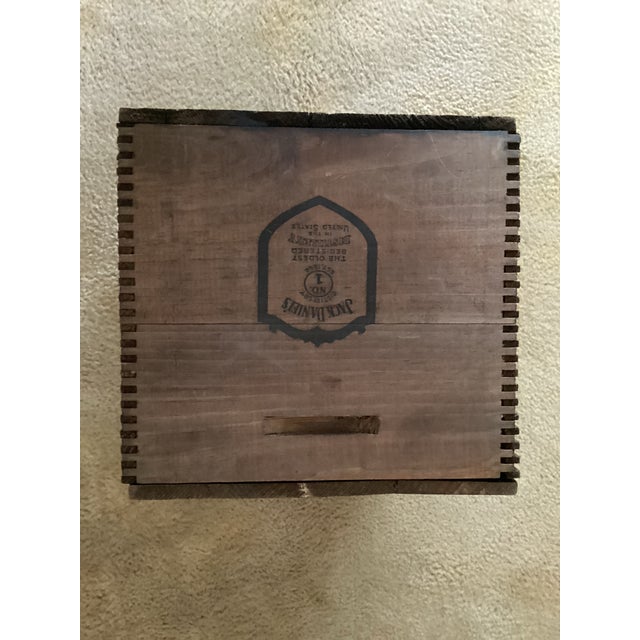 Brown 1960s Jack Daniel’s Vintage Wooden Box Whiskey Crate For Sale - Image 8 of 12