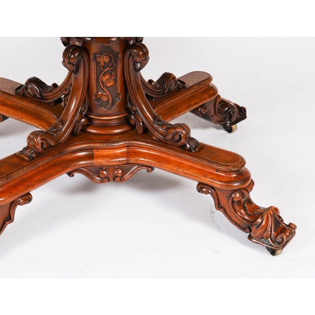 Antique Oval Tilt Top Loo Dining Table in Burr Walnut, 1800s For Sale - Image 16 of 18