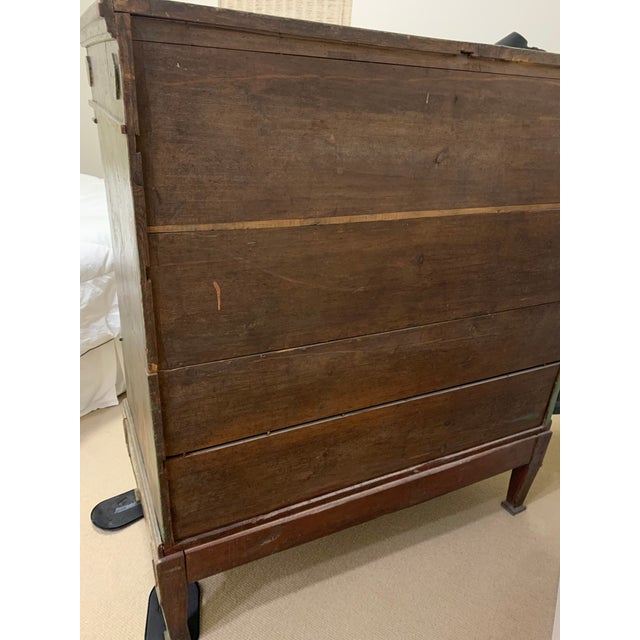 Early 20th Century Rustic European Green Painted Chest of Drawers For Sale - Image 17 of 18