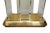 Karl Springer Vintage Karl Springer Gold Plated Over Brass and Arched Lucite and Glass Console Table For Sale - Image 4 of 12