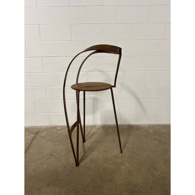 Late 20th Century Vintage Handcrafted Cassina Style Oversized Sculptural Metal Ribbon Chair For Sale - Image 5 of 11