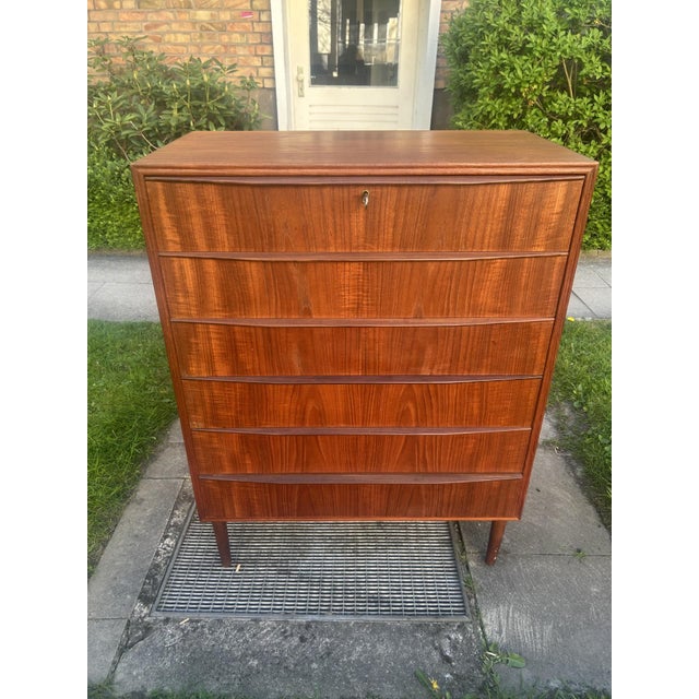 Brown Mid-Century Teak Chest of Drawers, 1960 For Sale - Image 8 of 11