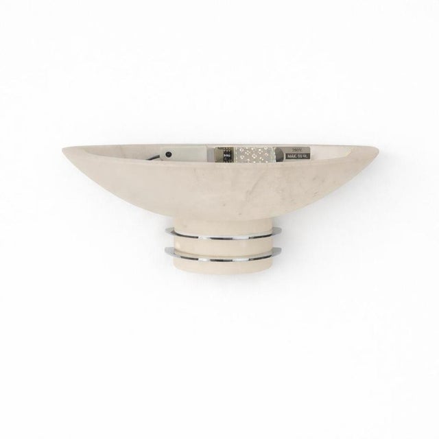 Semicircular Alabaster Sconce, Spain, 1990s For Sale - Image 4 of 5