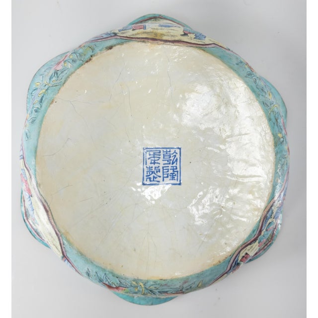 Chinese Baby Blue Peking Enamel Dragon Bowl For Sale - Image 11 of 13