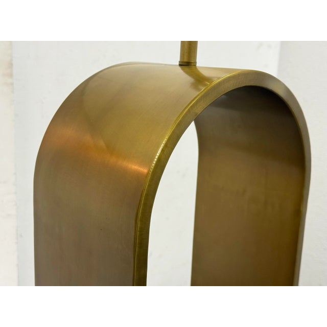 Arteriors Home Rylan Antique Brass + Marble Floor Lamp For Sale - Image 9 of 12