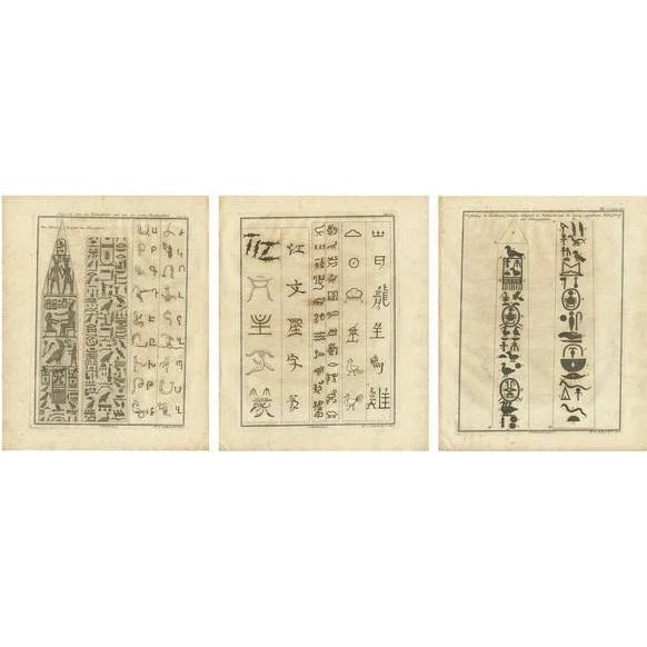 Paper Column in Heliopolis and Hieroglyphs, Prints, 1749, Set of 3 For Sale - Image 7 of 7