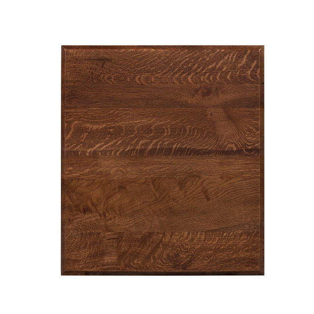 Mission White Oak 1 Drawer 1 Door Inlay End Table - Walnut Stain For Sale In Chicago - Image 6 of 10