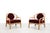 A beautiful set of two lounge chairs made of bamboo and reinforced with woven rattan. The chairs feature new cushions...