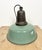Industrial Green Enamel Factory Lamp with Cast Iron Top, 1960s For Sale - Image 9 of 17