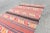1970s 1970s Rustic Hand Knotted Red Striped Rug For Sale - Image 5 of 11