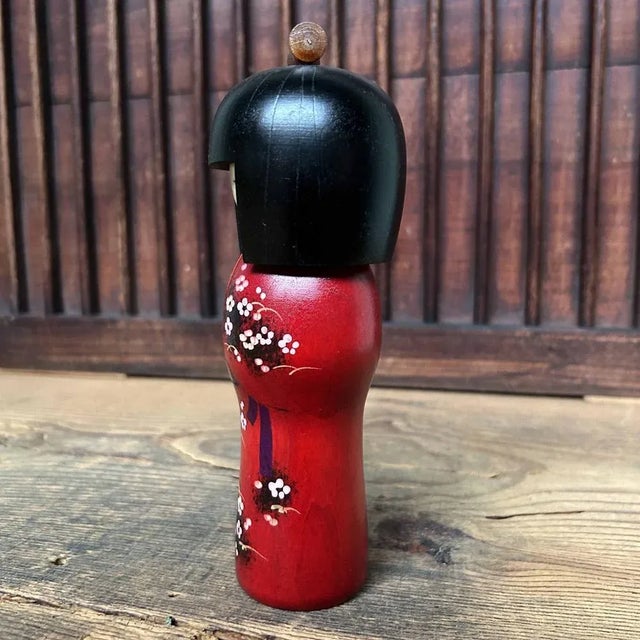 Vintage Sakura Kokeshi by Kishi Sadao Sadao Kishi, Japan, 1970s For Sale - Image 10 of 11