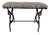 Vintage Mid 20th Century Cast Iron Bench With Leopard Print Upholstered Seat For Sale