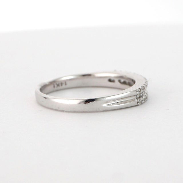 14k Gold Ring With 0.3 Carat Diamonds Size 7 Resizable For Sale In New York - Image 6 of 18