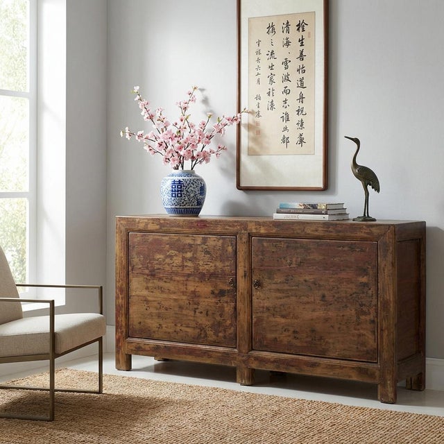 Antique two door sideboard (c.1900) Dimensions: Width: 171 cm Depth: 40 cm Height: 86 cm Style: Qing Materials and...