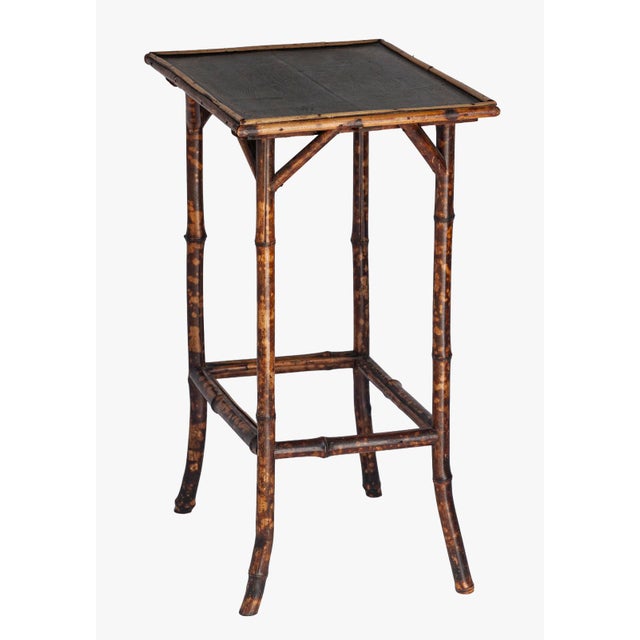 Early 20th Century Vintage Petite Tortise Bamboo Side Table For Sale - Image 5 of 11