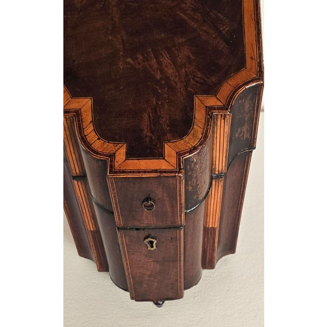 Brown Elaborate Medicinal Sheraton Cutlery Box For Sale - Image 8 of 9