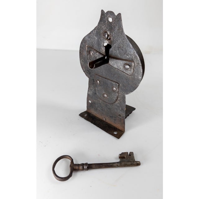 18th Century Sculptural Blacksmith Door Lock From a Hudson Valley Dutch Home For Sale - Image 10 of 10