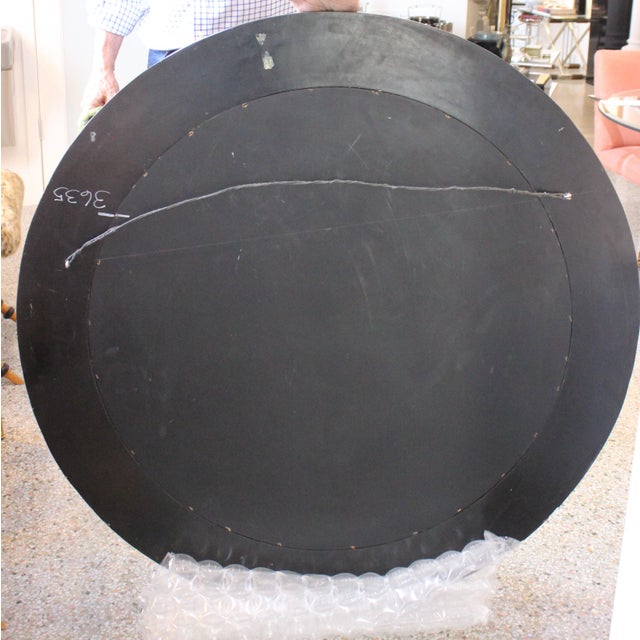 Maitland Smith Tessellated Marble Wall Mirror Brass Greek Key Motif For Sale - Image 12 of 13