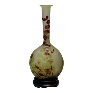 Antique Art Nouveau Galle Cameo Glass Vase