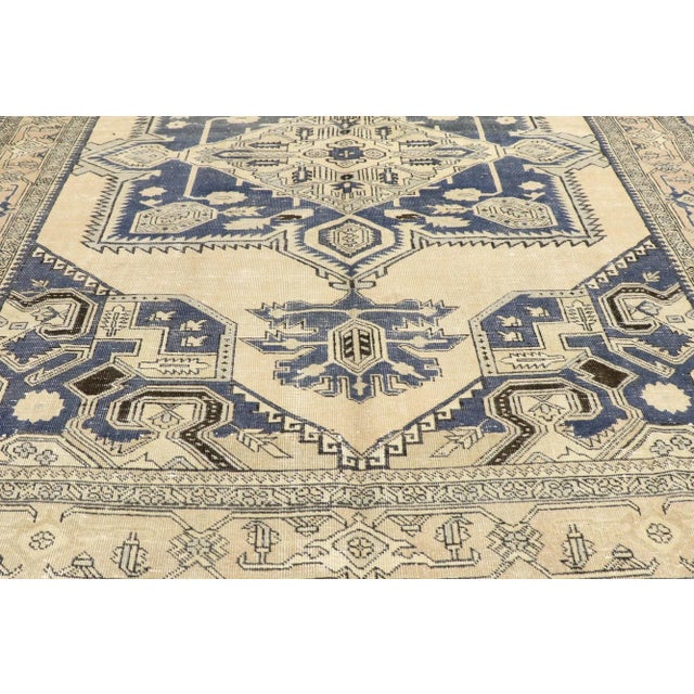 Early 20th Century Antique-Worn Persian Viss Rug - 06'11 X 09'10 For Sale - Image 5 of 11