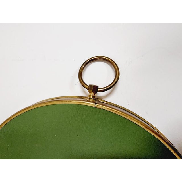 Mid-Century Modern Mirror with Brass Frame, 1890s For Sale - Image 4 of 6